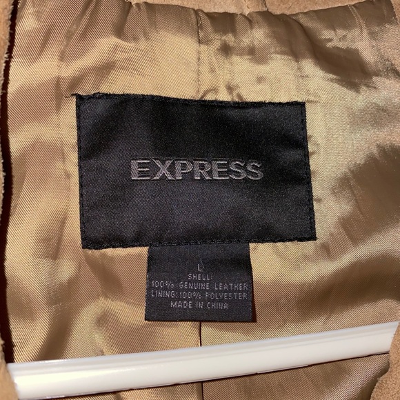 Leather Button Up Coat - Picture 3 of 6